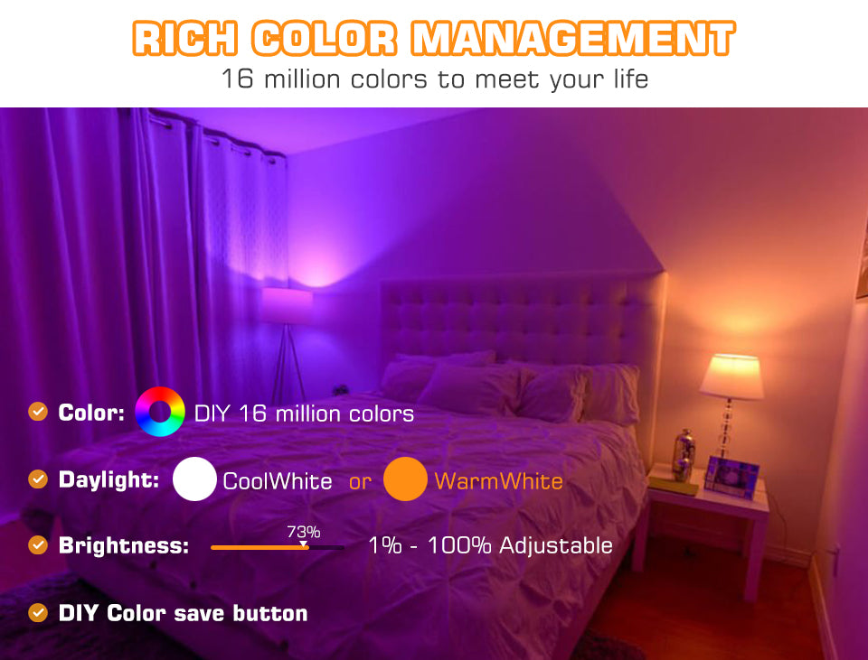 Smart LED Light Bulb RGB Bluetooth-Compatible