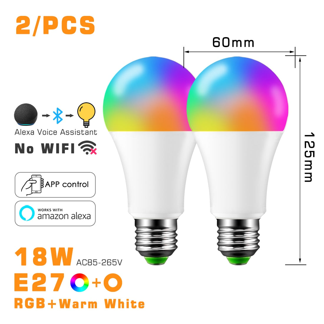 Smart LED Light Bulb RGB Bluetooth-Compatible