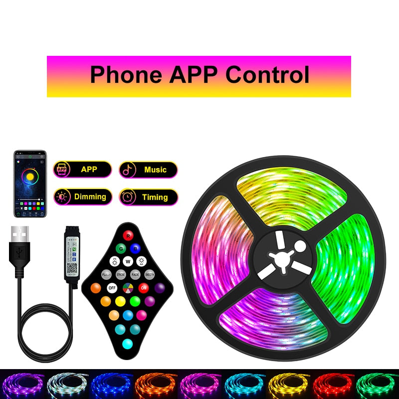 USB LED Strip Lights APP Control Color Changing Lights