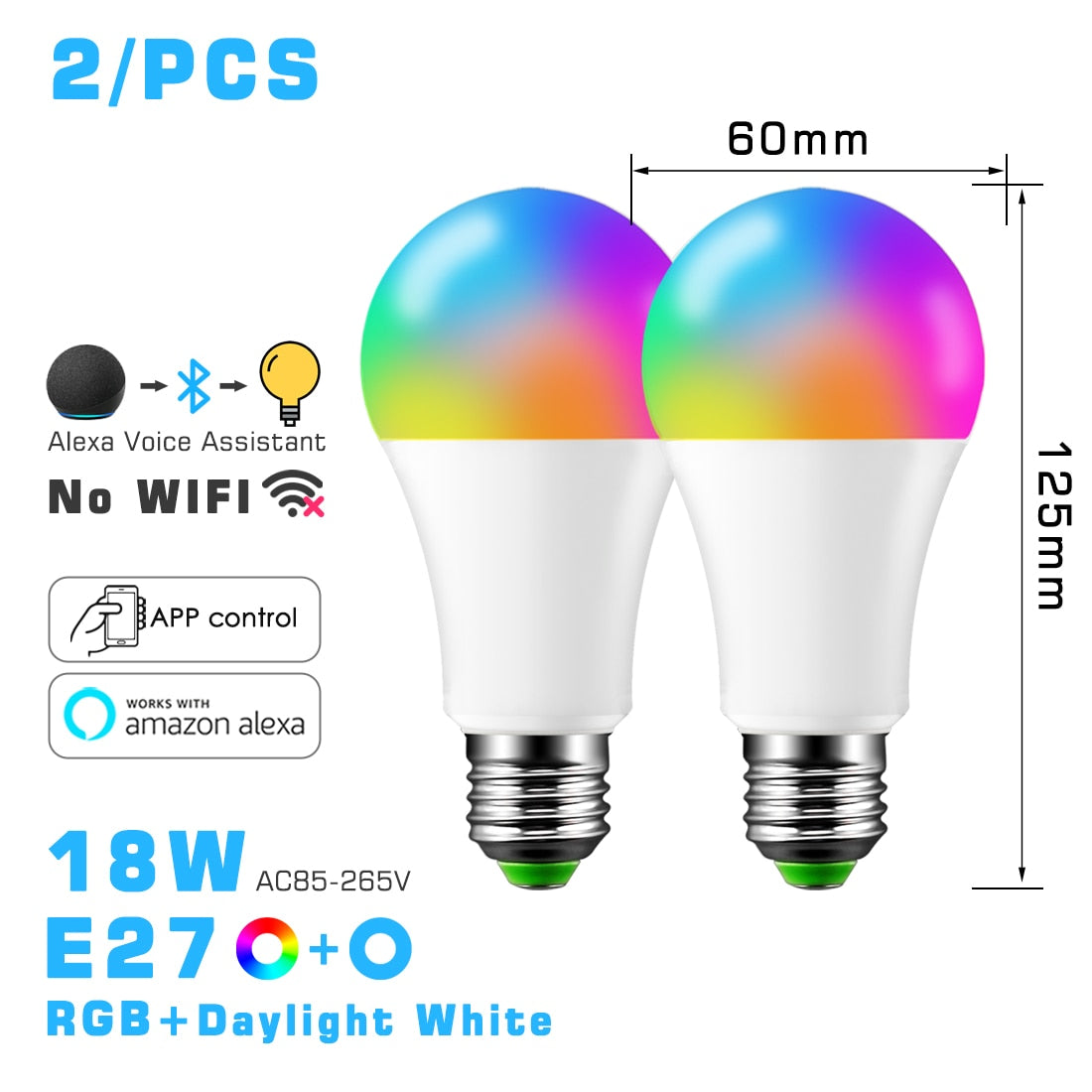 Smart LED Light Bulb RGB Bluetooth-Compatible