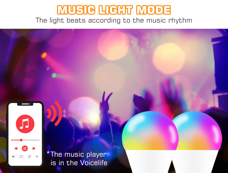 Smart LED Light Bulb RGB Bluetooth-Compatible